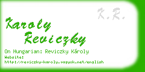 karoly reviczky business card
